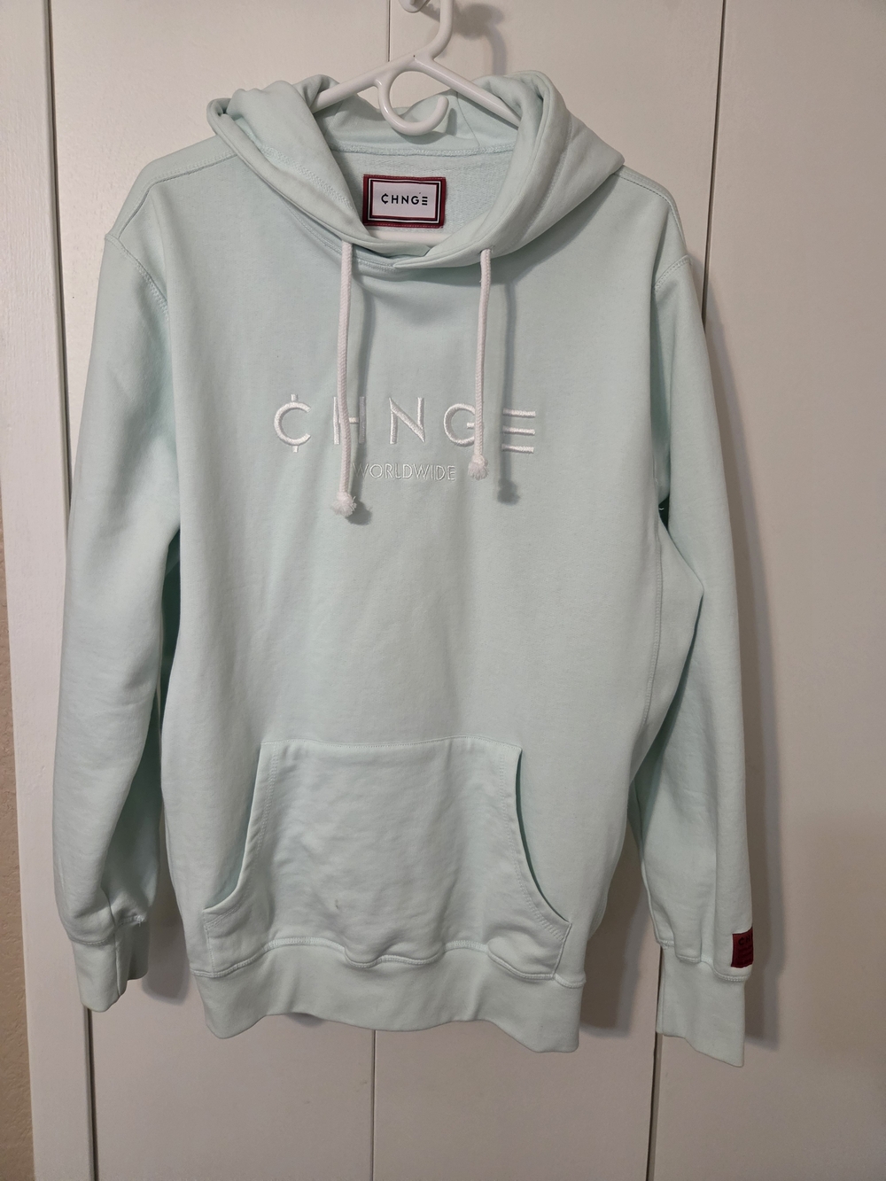 CHNGE Worldwide Mint Green Heavyweight Logo Hoodie - Size Large
